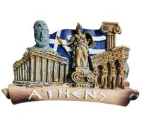 Magnete da frigorifero con Atene Grecia, souvenir da viaggio, decorazione magnetica 3D