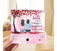 Magnete da frigorifero con musica personalizzata per madre e figlia, con nome personalizzato ritratto Spotify, regalo sentimentale per sempre collegato insieme, decorazione per la casa per compleanni