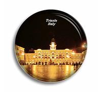 Magnete da frigorifero Italia Uniforme Italiana Quadrata Trieste Calamite in Vetro per Frigorifero Souvenir Carino Cristallo Magnete Decorazione per Lavagna Ufficio Casa Regalo