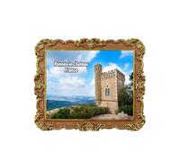 Magnete da frigorifero Rennes le Chateau Francia 3D, souvenir da viaggio, decorazione magnetica per frigorifero, collezione artigianale