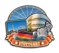 Magnete da frigorifero Stoccarda Baden-Württemberg Germania, collezione in legno, 3D, fatto a mano, souvenir da viaggio, decorazione per la casa, regalo -1512