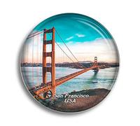 Magnete da frigorifero USA America Golden Gate Bridge San Francisco magneti in vetro per frigorifero souvenir carino cristallo magnete decorazione per lavagna ufficio casa regalo