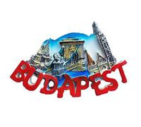 Magnete da viaggio 3D Budapest Ungheria per frigorifero con magnete da viaggio, fatto a mano, decorazione per casa e cucina Budapest