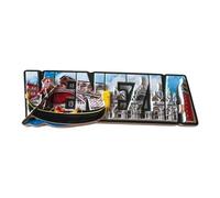 Magnete Decorativo Venezia, Souvenir con Gondola 3D, Veduta Panoramica della Città in Rilievo, Design Artistico