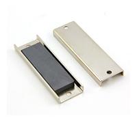 Magnete Del Canale Ferrite Per Fai -Da -Te, Artigianato E Hobby - 76 x 24 x 6,35mm Di Spessore x 4mm - 10kg Di Tiro - Pacchetto Di 20
