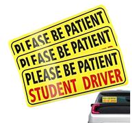 Magnete del conducente dello studente, pannello magnetico del conducente dello studente - 3x segni del paraurti del principiante | Criling magnetico riflettente divertente per il finestrino dell'auto