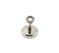Magnete Di Serraggio Del Neodimio Con Eyebolt M8 Per Appendere, Tenere O Visualizzare Oggetti - 48mm Dia - Pullo Da 95kg - Pacco Di 10