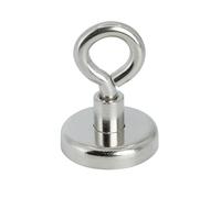 Magnete Di Serraggio Della Ferrite Con Eyebolt M6 Per Appendere, Tenere O Visualizzare Oggetti - 32mm Di Diametro x 45mm Alto - 5,8kg Di Tiro - Pacchetto Di 20 Anni