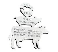 Magnete di temperatura della carne alla griglia, carne temperatura guida magnete per frigorifero, strumento di griglia impermeabile come termometro alimentare per ristoranti principianti uomini