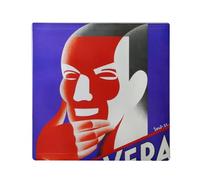 Magnete Frigo Ceramica Quadrata - Aqua Vera Art Deco Publicite Svedese Antica Vintage - Formato 5 x 5 cm Magnet Decorativo Souvenir per Frigorifero e Lavagna Magnetica stampata in Francia