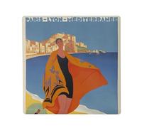 Magnete Frigo Ceramica Quadrata - Calvi Corsica Poster Vintage Viaggi Art Deco 30's - Formato 5 x 5 cm Magnet Decorativo Souvenir per Frigorifero e Lavagna Magnetica stampata in Francia