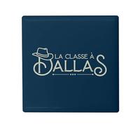 Magnete Frigo Ceramica Quadrata - La classe a Dallas Expression Cowboy Umorismo Stati Uniti - Formato 5 x 5 cm Magnet Decorativo Souvenir per Frigorifero e Lavagna Magnetica stampata in Francia