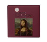 Magnete Frigo Ceramica Quadrata - Leonard De Vinci La Joconde Networks Pittura Pittore - Formato 5 x 5 cm Magnet Decorativo Souvenir per Frigorifero e Lavagna Magnetica stampata in Francia