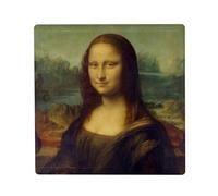 Magnete Frigo Ceramica Quadrata - Mona Lisa La Joconde De Vinci Pittura Storica - Formato 5 x 5 cm Magnet Decorativo Souvenir per Frigorifero e Lavagna Magnetica stampata in Francia