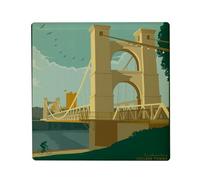 Magnete Frigo Ceramica Quadrata - Waco Texas Poster Vintage Viaggi Art Deco 30's - Formato 5 x 5 cm Magnet Decorativo Souvenir per Frigorifero e Lavagna Magnetica stampata in Francia