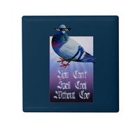 Magnete Frigo Ceramica Quadrata - You Can't Spell Cool Collage Vintage Illustrazione Art Animal Piccione Umorismo Puns Zoomer Streetwear Parodia, formato 5 x 5 cm, magnete decorativo Souvenir per