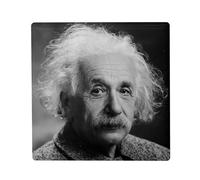 Magnete Frigo in ceramica quadrata - Albert Einstein Scientific Photo di Star Celebrità Scienze Original 1 - Formato 5 x 5 cm Magnet decorativo Souvenir per frigorifero e lavagna magnetica stampata in