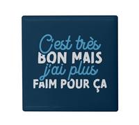 Magnete Frigo in ceramica quadrata - è molto buono ma ho più fame per questo umorismo, scherzo, formato 5 x 5 cm, magnete decorativo per souvenir per frigorifero e lavagna magnetica stampata in