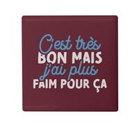 Magnete Frigo in ceramica quadrata - è molto buono ma ho più fame per questo umorismo, scherzo, formato 5 x 5 cm, magnete decorativo per souvenir per frigorifero e lavagna magnetica stampata in