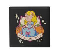 Magnete Frigo in ceramica quadrata - Future Cinderella Princess Fairy Tale - Formato 5 x 5 cm - Magnet decorativo Souvenir per frigorifero e lavagna magnetica stampata in Francia