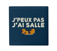 Magnete Frigo in ceramica quadrata - J'Peux Pas J'Ai Palestra Bodybuilding - Formato 5 x 5 cm - Magnet decorativo Souvenir per frigorifero e lavagna magnetica stampata in Francia