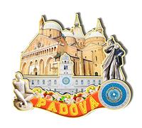 Magnete in legno 3D da frigorifero Padova Italia, Calamita Frigorifero, Magneti da Viaggio da Collezione, Souvenir Decorazioni Artigianali Fatte a Mano