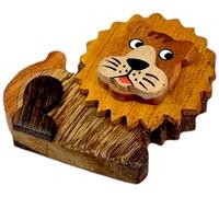 Magnete in legno leone - grande decorazione per frigorifero