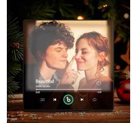 Magnete Musicale Personalizzato con Luce Notturna, Magnete da Frigo con Canzone Spotify e Foto Personalizzata, Regalo Personalizzato per Anniversario, Matrimonio, Coppie e Regali per Donna e Mamma