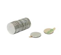 Magnete Neodimio N35 Adesivo Per Arti, Artigianato, Produzione Di Modelli, Fai -Da -Te, Hobby, Ufficio E Casa - 9,5mm x 0,75mm Di Spessore - 0,35kg Di Tiro - Pacchetto Di 20 Anni