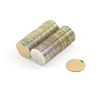 Adesivo 15mm Dia X 0,5mm N42 Neodimio Magnete - 0.1kg Pull (nord) (x100)