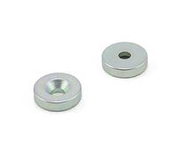 Magnete Neodimio N42 Placcato Zinco Per Arti, Artigianato, Produzione Di Modelli, Fai -Da -Te, Hobby, Ufficio E Casa - 20mm Dia x 5mm Di Spessore x 5,2mm C/S - 8,3kg Pull - South - Pacchetto Di 2