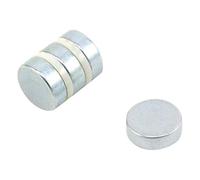 Magnete Neodimio N42 Placcato Zinco Per Arti, Mestieri, Produzione Di Modelli, Fai -Da -Te, Hobby, Ufficio E Casa - 15mm Dia x 5mm Di Spessore - 5,4kg Di Tiro - Pacco Di 4