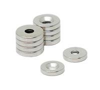 Magnete Neodimio Per Arti, Mestieri, Fissaggi Di Mobili, Fai -Da -Te, Hobby E Scienze - 10mm Dia x 2mm Di Spessore x 3mm C/Lavello - 1,2kg Di Tiro - Pacchetto Di 10