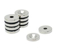 Magnete Neodimio Per Arti, Mestieri, Produzione Di Modelli, Fai -Da -Te, Hobby, Ufficio E Casa - 20mm Dia x 4mm Di Spessore x 5,2mm C/Lavello - Pinza Da 6,7 kg - Pacchetto Di 2