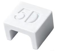 Magnete occhio di gatto in plastica rosa bianco doppio colore (bianco)