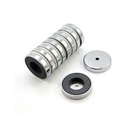 Magnete Pentola Per Ferrite Per Arti, Mestieri, Produzione Di Modelli, Fai -Da -Te, Hobby, Ufficio E Casa - 50mm Dia x 10mm Di Spessore x 8,5mm - 15,8kg Di Tiro - Pacchetto Di 10