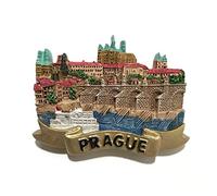 Magnete per frigorifero della Repubblica Ceca di Praga, in resina 3D, resistente, souvenir turistico, magnete cinese, fatto a mano, creativo, decorazione per casa e cucina, adesivo magnetico (Praga)