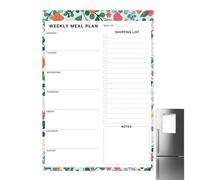 Magnete per la lista della spesa da frigorifero, blocco note per la pianificazione dei pasti in cucina, 18 x 25 x 0,9 cm, 60 fogli da strappare, accessori per frigorifero, forte magnete per la porta
