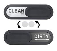 Magnete per lavastoviglie con scritta "Clean Dirty", indicatore di direzione per pulire lo sporco, antigraffio, con adesivo per tutte le lavastoviglie