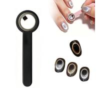 Magnete per unghie con anello a forma di occhio di gatto, potente strumento magnetico per creare un perfetto design a cerchio cavo, impugnatura ergonomica, dimensioni compatte portatili, per