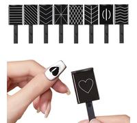 Magnete per unghie Set di 9 Pezzi per Manicure Potenti | Kit per French Nail Design Per Salone, Viaggio, Casa, Artisti, Donne, Principianti, Pratica