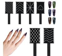 Magnete per unghie - Set di bacchette magnetiche per manicure Compatibile con disegni di illusioni 3D, strumento per formare modelli magnetici | Utile per in gel, decorazione unghie f