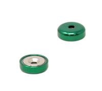 Magnete Pot Neodimio Tipo A Verde - 16Mm Dia - Confezione Da 4