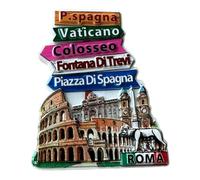 Magnete Souvenir Roma, Attrazioni Turistiche Italiane, Colosseo Vaticano Fontana di Trevi Piazza di Spagna, Souvenir Decorativo Multicolore