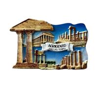Magnete Souvenir Valle dei Templi Agrigento, Decorazione da Collezione, Tempio Greco Siciliano
