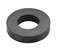 Magnete Tondo con Foro, Magnete ad anello in ferrite, Magneti a disco rotondo in ceramica, per esperimenti elettronici e scientifici, colore nero (50x22x10mm)