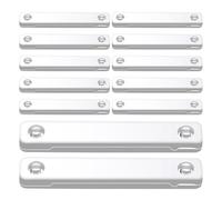 Magneti, 12 pezzi Magneti Strip, 3,03 x 0,51 x 0,31 pollici Adhesive Backed Hardware, Sturdy Window Fasteners, Easy Installation Kit for Nursery, Apartment, School Use