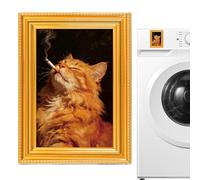 Magneti a forma di gatto, cartelli decorativi | Robusti magneti per frigorifero con cornice in legno, per l'uso in casa, in cucina e