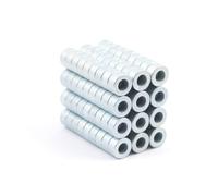 Magneti ad Anello al Neodimio 8mm x 4.2mm x 4mm N35 Zinc 5/10 Pezzi