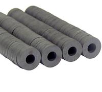 Magneti ad anello, in ferrite, 17 mm x 3 mm, per fai da te, lavori, fai da te e decorazioni, magnetici, a ciambella, colore nero